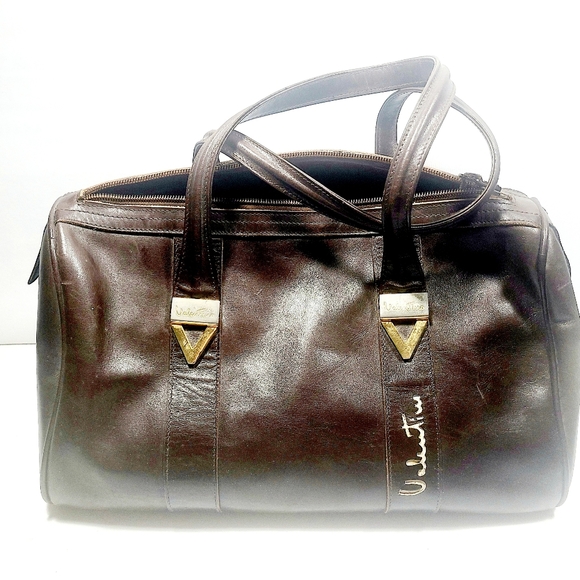 Mario Valentino Leather Satchel Bag - Picture 1 of 9